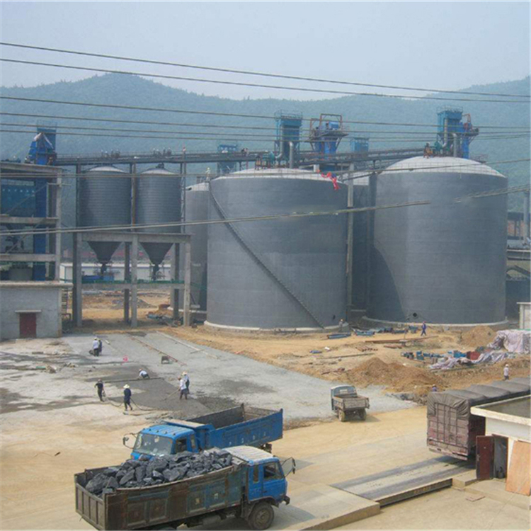 临汾水泥钢板仓2座3000吨青岛项目进入施工